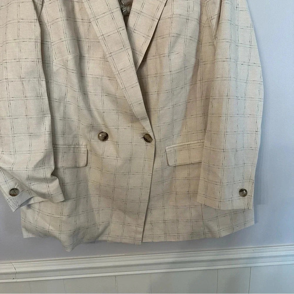 Madewell The Plus Caldwell Double Breasted Blazer in Ghent Plaid Size 1X NWT - Picture 9 of 16